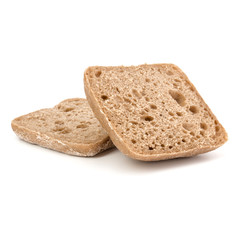 sliced Ciabatta bread isolated on white background cut out