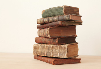stack of old books, copyspace for your text.