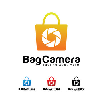 Bag Camera logo design template