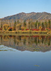 Manzherok lake near Manzherok village. Altai Republic. Russia