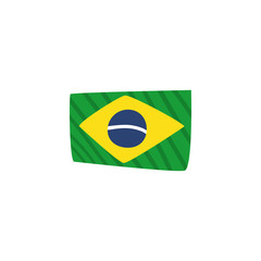 flag of Brazil on white background