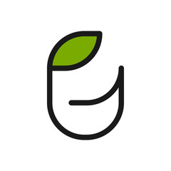 Organic farming logo design - eco nature green leaf planting tree farm agricultural 