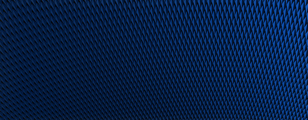 3d ILLUSTRATION, of abstract background, BLUE METAL MESHES texture, wide panoramic for wallpaper
