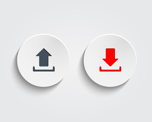 Vector download and send the arrow marks on buttons