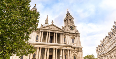  St Pauls Cathedral in London at cloudy day