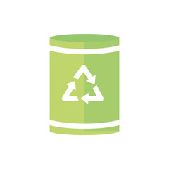 bin garbage recycle green energy icon