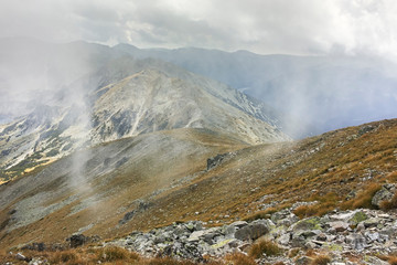 Panorama near Musala peak, Rila mountain, Bulgaria