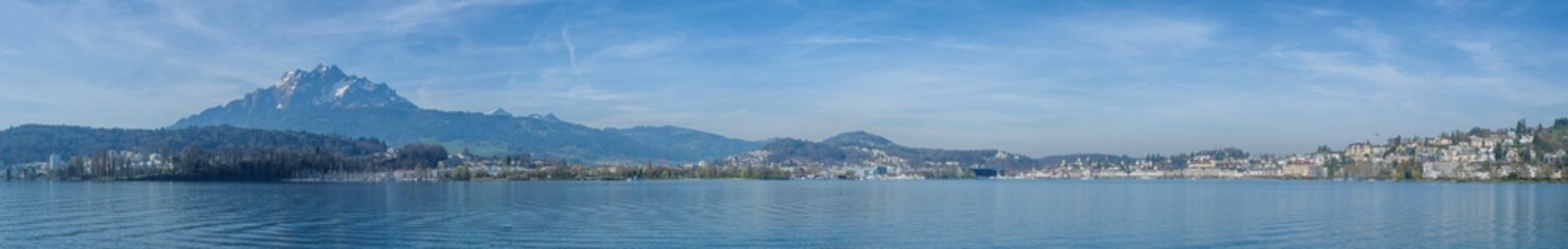 Panoramic view of cityscape center of Lucerne in daylight ,Switzerland