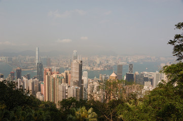 Fototapeta premium A view from Victoria peak in Hong Kong