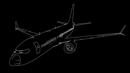 Drawing airplane in animation