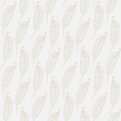 Abstract feathers on a light background