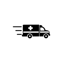 Ambulance Icon Vector. Fast Response ambulance icon vector design 
