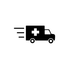 Ambulance Icon Vector. Fast Response ambulance icon vector design 
