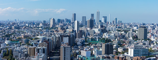 (東京都-風景パノラマ)展望台から望む池袋方面の風景３