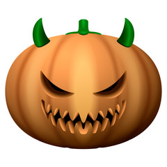 Spooky pumpkin image. Halloween season - Vector illustration