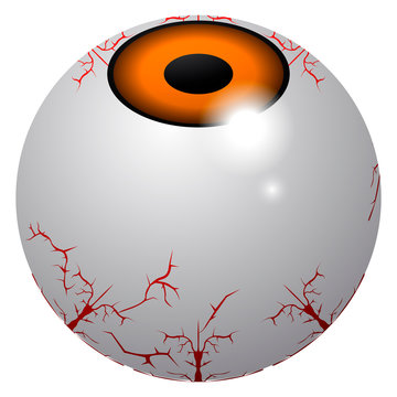 Sppoky zombie eye. Halloween season - Vector illustration