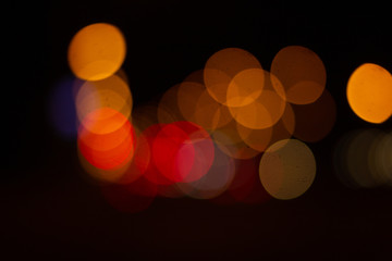 abstract bokeh night city background