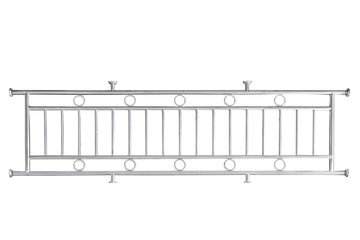 Stainless steel railing isolated