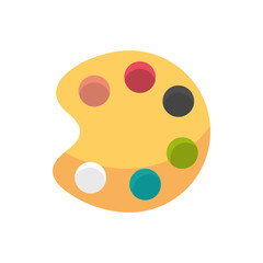 artistic palette color school and education icon
