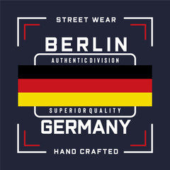 berlin german flag t shirt vector