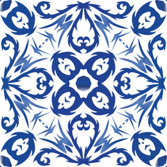 Ornamental azulejo portugal tiles decor.