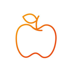 fruit apple sport gym fitness gradient line
