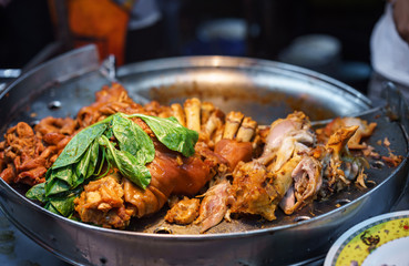 Picture of Braised Pork Leg for Put in Rice pork leg, Thai food