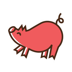 Color icon pig