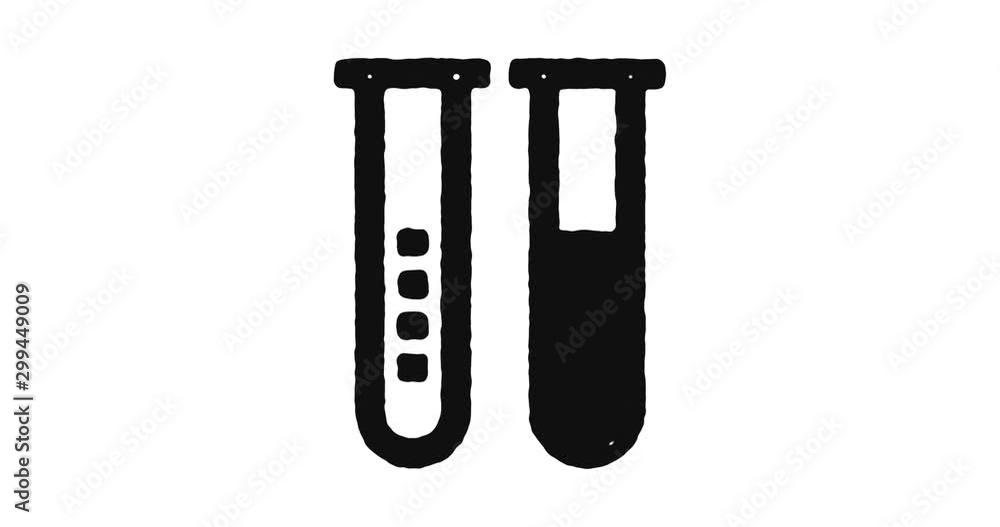 Poster sample acceptance outline icon animation footage/video. hand drawn like symbol animated with motion 