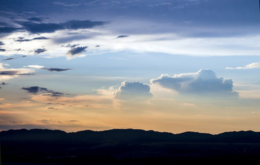 sunset in the mountains