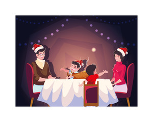 Merry christmas family vector design