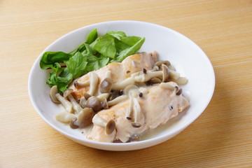 サーモンと茸のクリーム煮