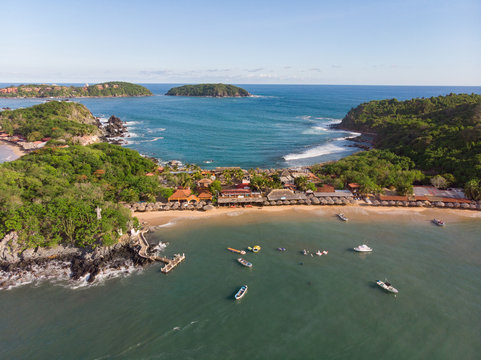 Aerial View of the Ixtapa Island in Guerrero Mexico