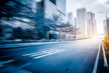 Foto op Plexiglas Blur image of motion as fast on the road © hallojulie