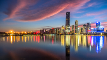 Shenzhen Nanshan District Shenzhen Bay City Night Scene