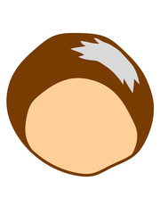 eine einzelne kastanie herbst jahreszeit sammeln dekorieren basteln essen lecker natur wandern spazieren gehen clipart gemalt schön