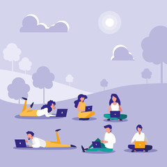 People avatars vector design