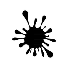 Abstract black ink splash symbol