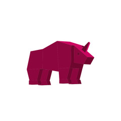 Obraz premium coloring icon illustration of rhino