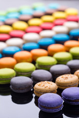 French macaron cookies with different flavours 