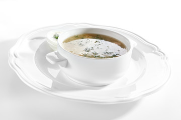 White Fish Mix Soup with Cod, Pike, Perch and Sea Bass