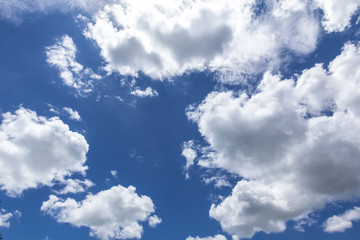 Naklejka na ściany i meble blue sky background with white clouds for text input