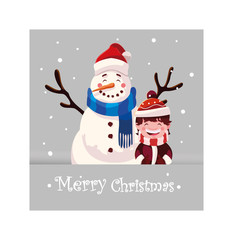 Merry christmas cartoons vector design