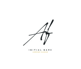 A F AF Beauty vector initial logo, handwriting logo of initial signature, wedding, fashion, jewerly, boutique, floral and botanical with creative template for any company or business.