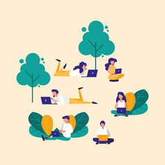 People avatars vector design