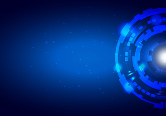 digital business , vector tech circle and technology background.