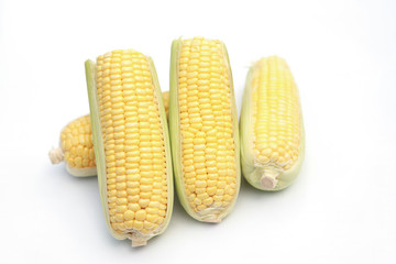 Organic corn in raw for healthy cooking 