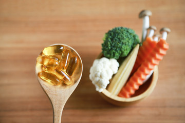 Herbal supplement from organic herb for healthy eating 