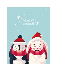 card of christmas with label merry christmas