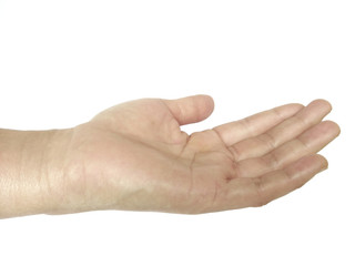 hand isolated on white background